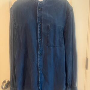H&M Indigo Blue Button-Up Shirt